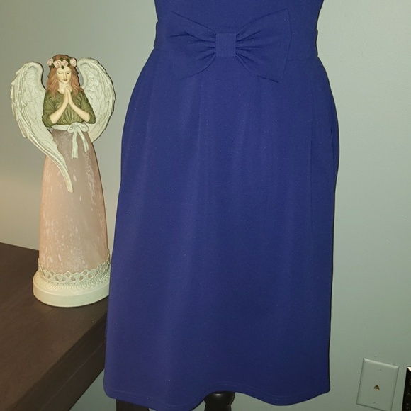 New Modcloth L & M Sleeveless Scallop Bow Dress - Picture 3 of 8